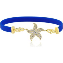 Caseras Gümüş Lacivert Deniz Yıldızı Kadın Bileklik CSR2181545