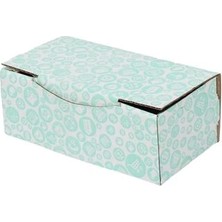 Ofis Turka 22,5X12X8 cm Turkuaz Desenli Kutu