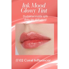 Peripera Kalıcı, Pigmentli, Parlak Bitişli Tint PERIPERA Ink Mood Glowy Tint 02 Coral Influencer