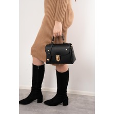 Silver & Polo Silver Polo Siyah - Siyah Düz Kadın El Çantası SP1159