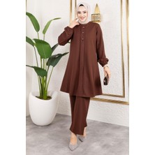 Orchid Style düğme Detaylı Tesettür Takım