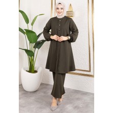 Orchid Style düğme Detaylı Tesettür Takım