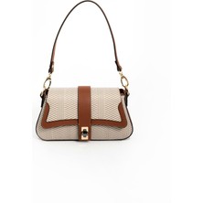 Silver & Polo Bej - Taba SP1177 Kadın Omuz Çantası