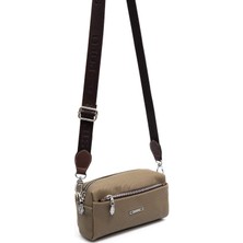 Silver & Polo L.haki - Kahve SP1142 Kadın Çapraz Çanta
