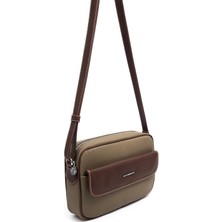 Silver & Polo Haki - Kahve SP1165 Kadın Çapraz Çanta