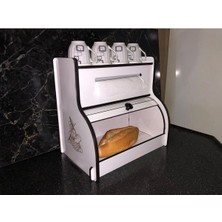 Demonte Ekmeklik New Bread Box,havlu Peçetelik(Saklama Gözlü), Baharatlık Rafı,dekoratif