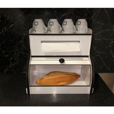 Demonte Ekmeklik New Bread Box,havlu Peçetelik(Saklama Gözlü), Baharatlık Rafı,dekoratif