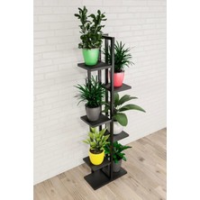 6 Raflı,dikey Saksılık,çiçeklik,metal Gövdeli Suntalam