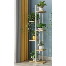 6 Raflı,dikey Saksılık,çiçeklik,metal Gövdeli Suntalam