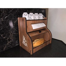 Ekmeklik New Bread Box,havlu Peçetelik(Saklama Gözlü, Baharatlık Rafı, Dekoratif Demonte