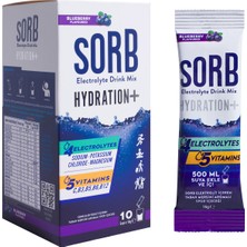 SORB Blueberry - Hydration Booster - Elektrolit İçeren Spor İçeceği - 10 stick saşe içerir.