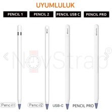 Apple Pencil 1.nesil, 2.nesil, Usb-C ve Pro ile Uyumlu Kalem Ucu Koruyucu Silikon Kılıf 12 Adet
