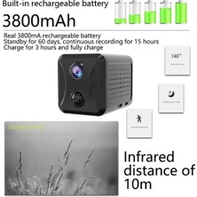 Mini Wifi 4g Hd Kamera 2mp Hareket Sensörlü Güvenlik Ip Kamera Şarjlı Adaptör Gerektirmez