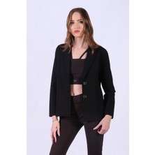 Formal Blazer Ceket Düğme Detaylı