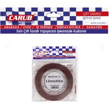 ÇİFT TARAFLI BANT 12 MM X 5 MT ŞEFFAF (SİLİKONLU)