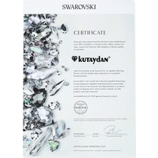 Kutaydan Swr Crystal 12 mm Yuvalı Beyaz Cushion Kadın Gümüş Kolye