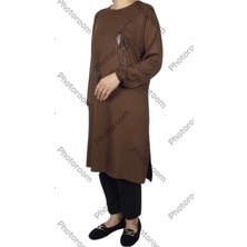 Ece Giyim Kadın Kristal Iki Iplik Penye Büyük Beden Mevsimlik Tunik