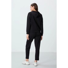 Tommy Life T10BY-95306_01 Bayan Ceket/dar Paça Eşofman Takımı Siyah
