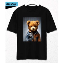 Hena Teddy Classic – Sıcak ve Şık Bir Dokunuş Oversize T-Shirt Siyah