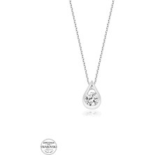 Kutaydan Swr Zirconia 0,84 Ct Damla Kadın Gümüş Kolye