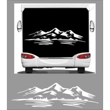 Dağ Manzara Sticker Araba Oto Karavan Etiket 02099