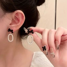My Balli Store Bow Faux Küçük Inci Damlası Küpeler / Özel Kutuda Hediyeye Uygun Bujiteri Küpe