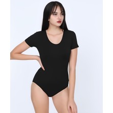 Intive Lingerie Nbb U Yaka Kısa Kollu Alttan Çıtçıtlı Body/Atlet -2945