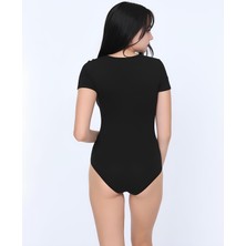 Intive Lingerie Nbb U Yaka Kısa Kollu Alttan Çıtçıtlı Body/Atlet -2945
