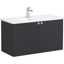 VitrA 69314 Root Groove Lavabo Dolabı 100 Cm, İki Kapaklı