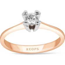 Keops Pırlanta G Renk 0.20 Karat Pırlanta Kalpli Tektaş Yüzük