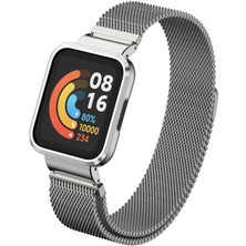 ZORE Xiaomi Redmi Watch (Mi Watch Lite) Uyumlu Krd-58 Metal Kordon - KIRMIZI-8680436421154-MLTD71563