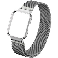 ZORE Xiaomi Redmi Watch (Mi Watch Lite) Uyumlu Krd-58 Metal Kordon - KIRMIZI-8680436421154-MLTD71563