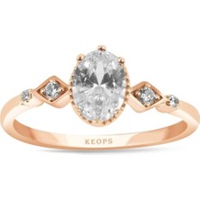 Keops Pırlanta F Renk 0.77 Karat Vintage Tektaş Yüzük-Hrd Sertifikalı