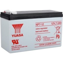 Yuasa Np7-12 - 12V 7 Ah F1 (Ince) Bakımsız Kuru Akü