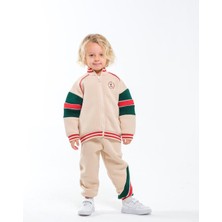 Kız-Erkek Çocuk Şardonlu Fermuarlı Eşofman Takımı