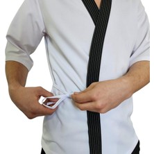 Formteks Sushi Şef Kimono Ceketi  Beyaz Çizgili