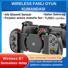 Fanlı Çift Yönlü Akış Kablosuz Oyun Kontrol Cihazı Android Ios Uyumlu X5 Mini Gamepad