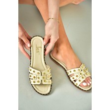 Fox Shoes U291100003 Bej Kadın Terlik