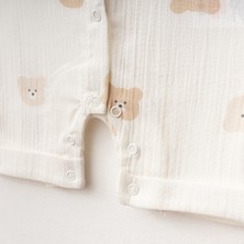 Unisex Barbatöz Desenli Yazlık Bebe Tulum