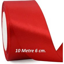 İpek Hobi Kırmızı   6 Cm Saten Kurdela 10 Metre 1 Adet