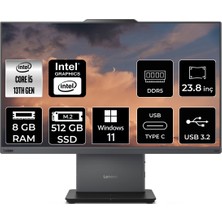 Lenovo Thinkcentre Neo 50A Gen 5 i5 13420H All In One Bilgisayar 8GB RAM 512GB SSD 23.8" FHD Win11 Pro + Per4 USB 12SC000YTRP382