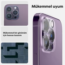 Spigen iPhone 16 Pro Max / 16 Pro / 15 Pro Max / 15 Pro / 14 Pro Max / 14 Pro Kamera Lens Camı Koruyucu GLAS.tR Optik (2 Adet) Crystal Clear - AGL05761