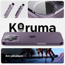 Spigen iPhone 16 Pro Max / 16 Pro / 15 Pro Max / 15 Pro / 14 Pro Max / 14 Pro Kamera Lens Camı Koruyucu GLAS.tR Optik (2 Adet) Crystal Clear - AGL05761