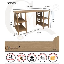 Vista Çalışma Masası Mdf ve Ahşap Şık ve Fonksiyonel Modern Çalışma Alanı ÇMD Çakır Mobilya Dekorasyon