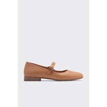 Shoemark Lili Taba Deri Kadın Ayakkabı