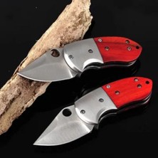 Çılgıntrend  Ahşap Saplı Çelik Mini Cep Çakısı