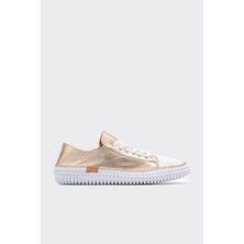 Shoemark Yulin Altın Deri Kadın Sneaker