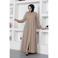 Orchid Style Kolları Büzgülü Pileli Ferace