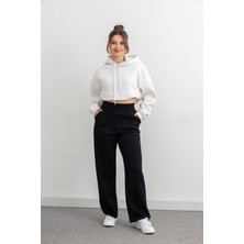 Tuğba Ergül 3090 Kadın Lastikli Pantolon Siyah