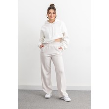 Tuğba Ergül 3090 Kadın Lastikli Pantolon Taş